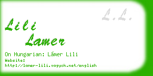 lili lamer business card